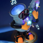 Mr. Rock Musical Cartoon Robot Singing and Dancing Toy for Kids & The Web Mart